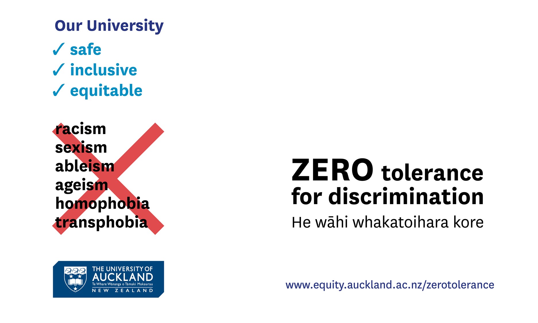 Zero Tolerance For Discrimination The University Of Auckland